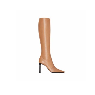 YSL FRANCOISE BOOTS IN SMOOTH LEATHER 841574AACSQ2526